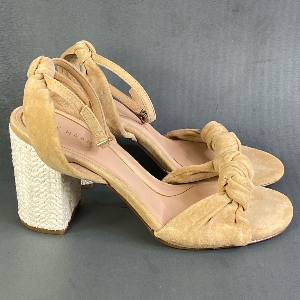 Cole Haan Women's Kaycee Knotted Ankle Strap High Heel Sandals  ew size  10